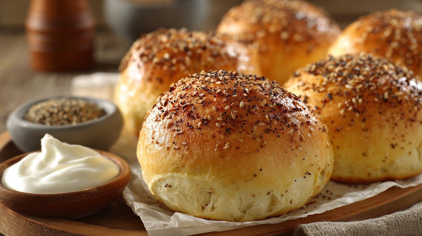 Chlebové bulky s jogurtem, kmínem a máslem bez kynutí. Variace, skladování a úspory