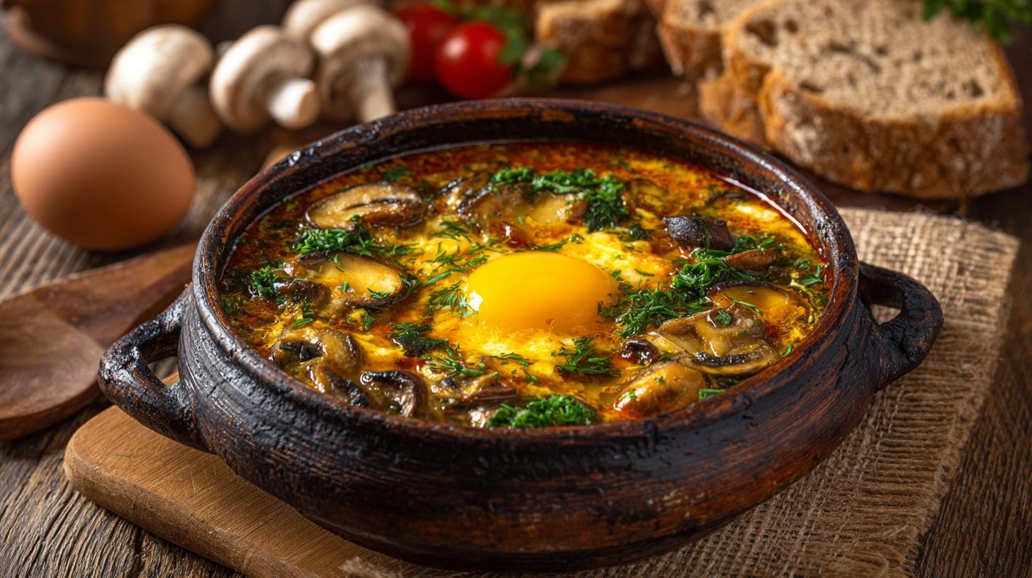 Kulajda s houbami a vejcem, která vždy krásně drží konzistenci. Ingredience a malé kuchyňské triky