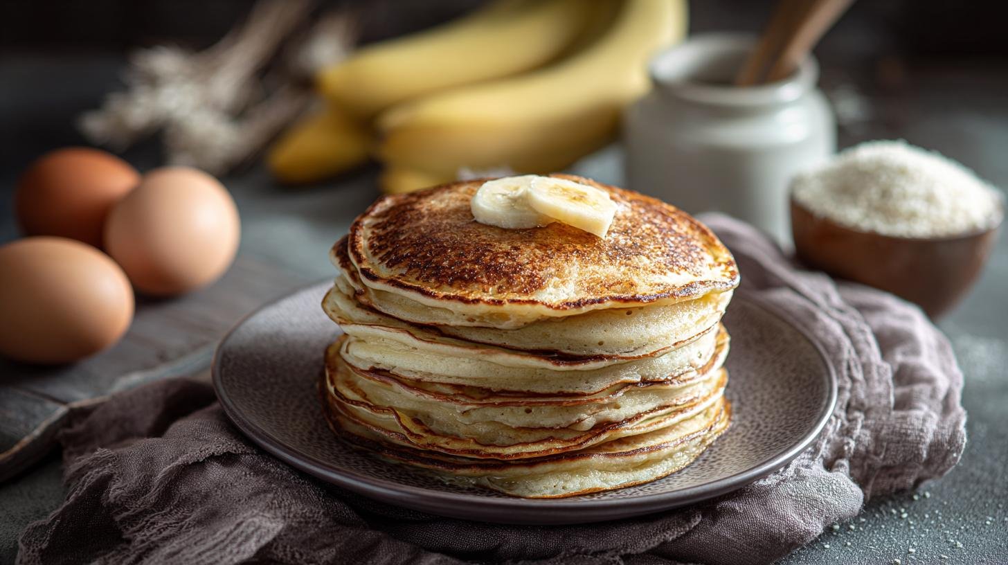 Palačinky bez lepku: rýžová mouka, banán, vejce a jogurt