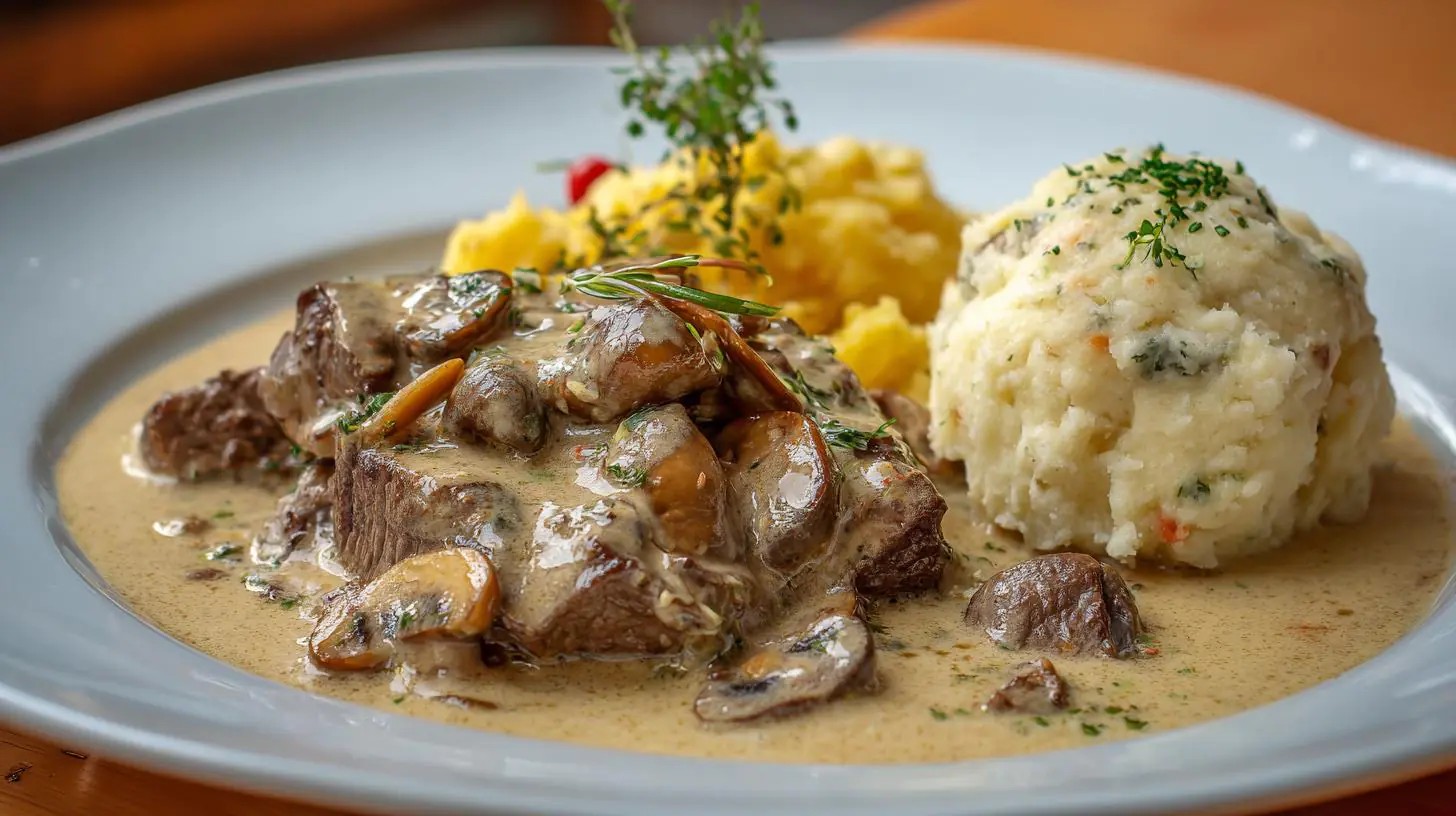 Tradiční svíčková: hovězí svíčková, houskový knedlík a smetana recept