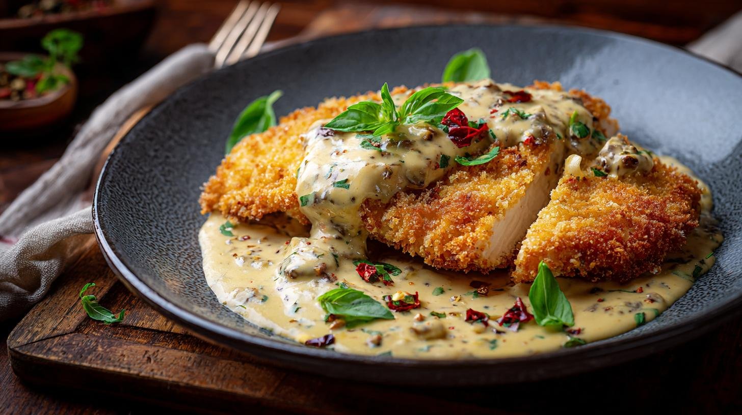 Rychlý kuřecí řízek se smetanovou omáčkou bez chyb. Triky úspory a servírování