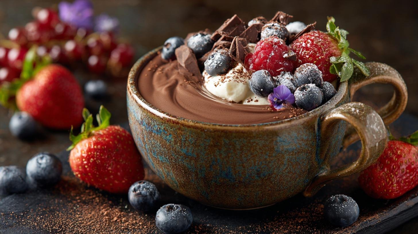 Kakaový smetanový pohár s jemnou ovocnou chutí pro večerní sladkost. Proč ho musíte vyzkoušet