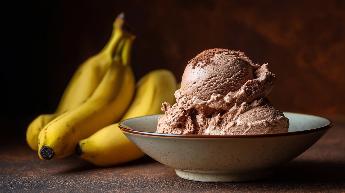Domácí zmrzlina z banánů a kakaa bez cukru