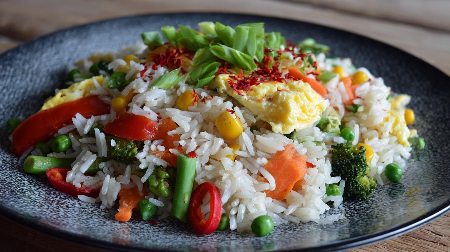 Rýže, zelenina a vejce: asijský trik na teplou večeři do 15 minut. Rychlý postup krok za krokem