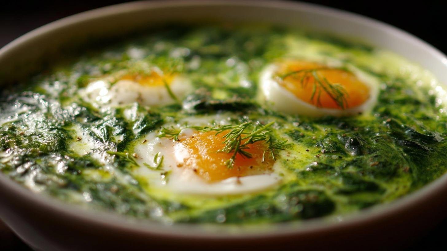 Špenátová polévka s vejcem a smetanou konečně správně hustá. Tajemství, která kuchaři neradi prozrazují