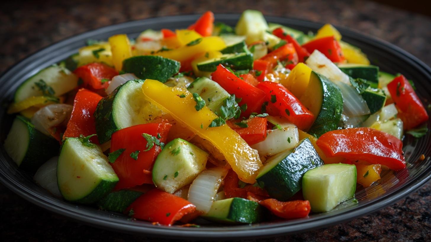 Cuketa, paprika a cibule – trik na lehkou zeleninovou pánev. Rychlé triky pro úsporu času