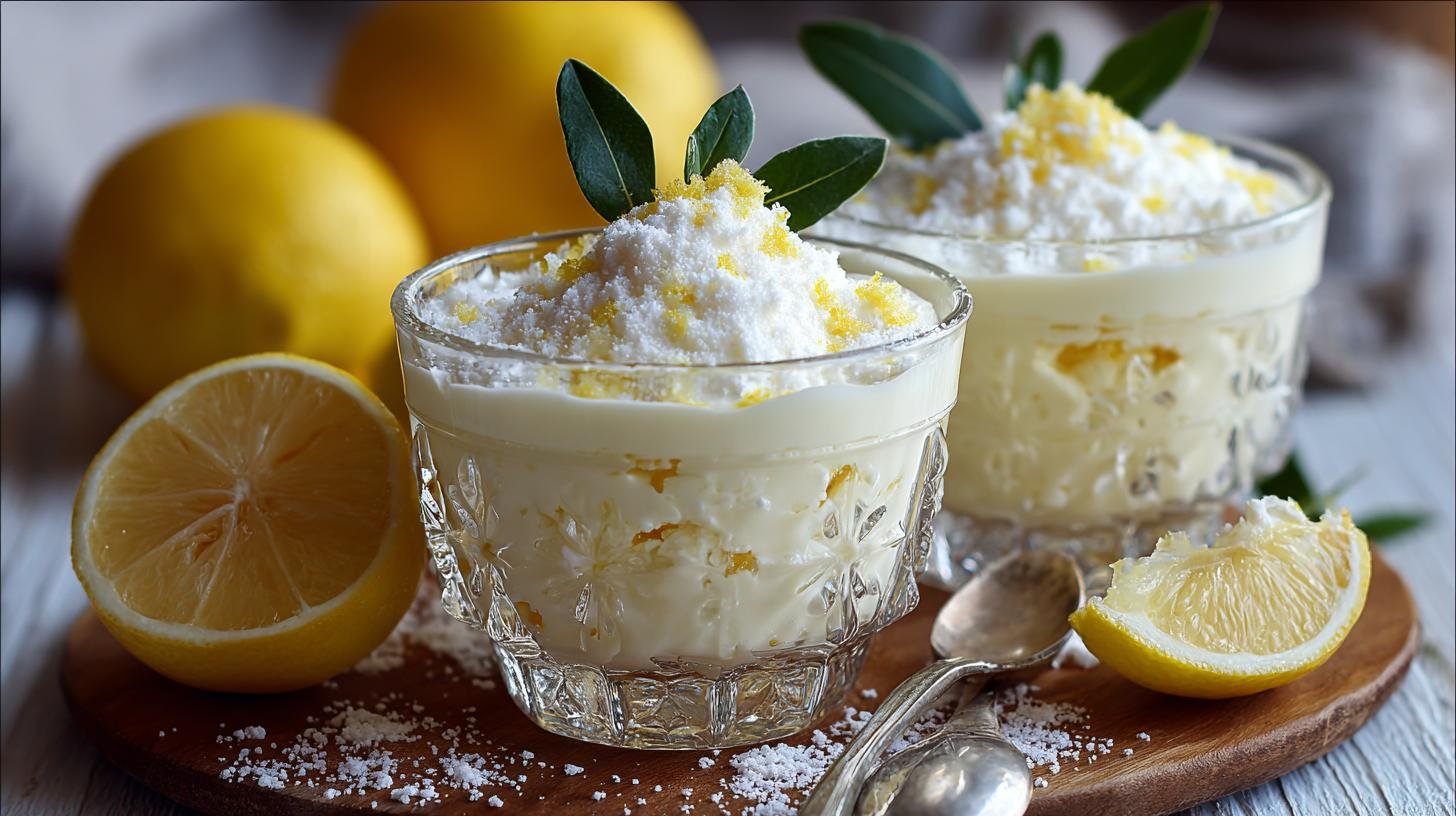 Citrónový jogurtový dezert s cukrem pro svěží odpolední pauzu. Proč tento dezert funguje