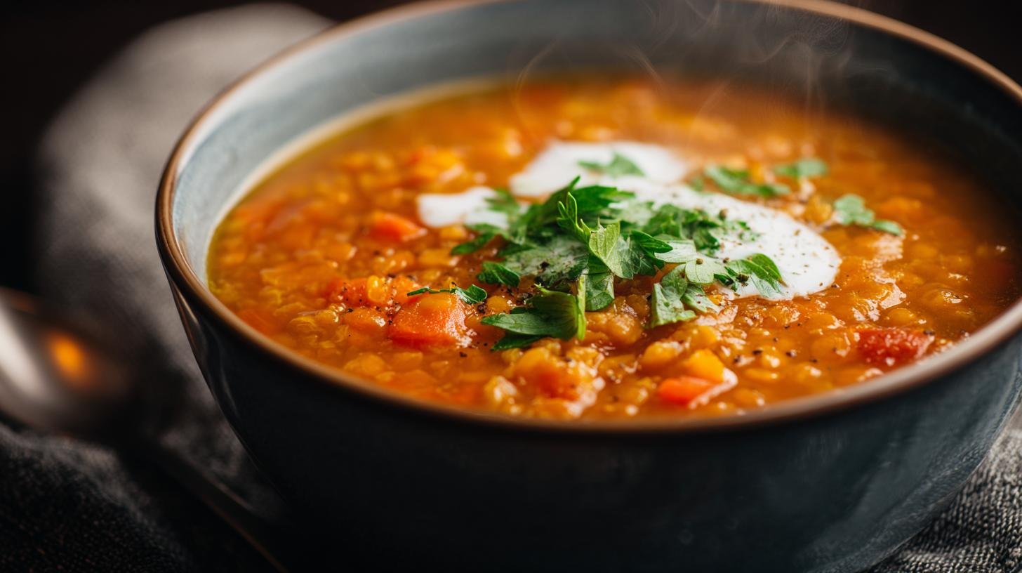 Polévka z červené čočky – rychlá, sytá a plná bílkovin