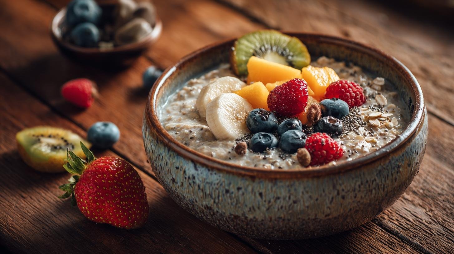 Ovesná kaše s ovocem a chia semínky – energie na celé dopoledne