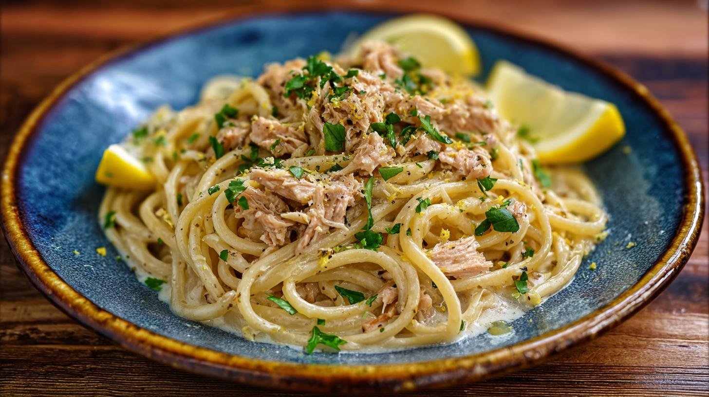 Za 10 minut hotovo: těstoviny s tuňákem a citronem, které zachrání večer. Rychlý postup krok za krokem
