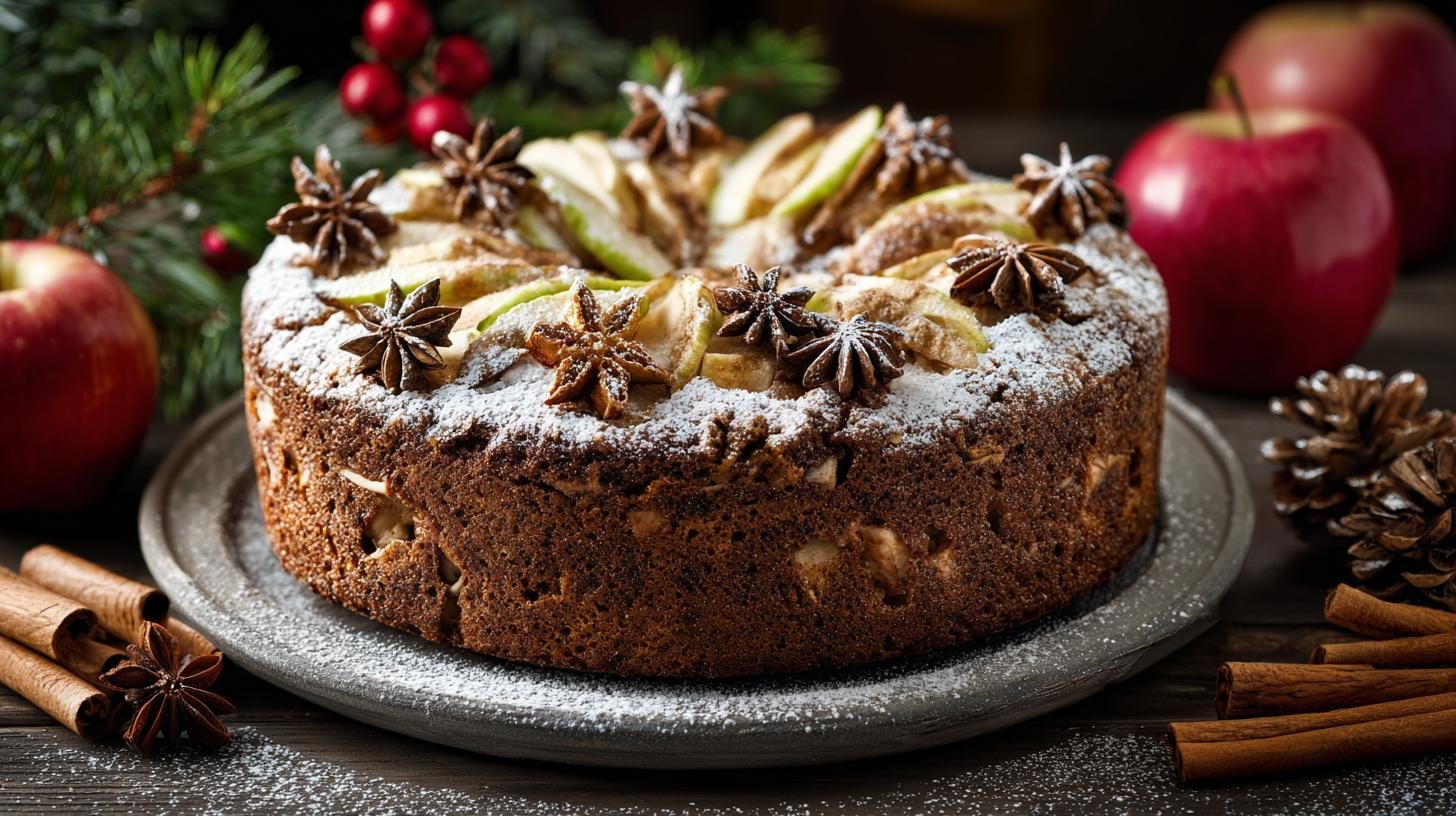 Tvarohový vánoční koláč s jablky a skořicí jako sváteční jistota