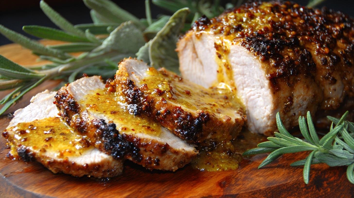 Vepřová panenka: vepřová panenka, hořčice a med pro rychlou večeři. Jednoduchý postup krok za krokem Vepřová panenka: vepřová panenka, hořčice a med pro rychlou večeři. Jednoduchý postup krok za krokem