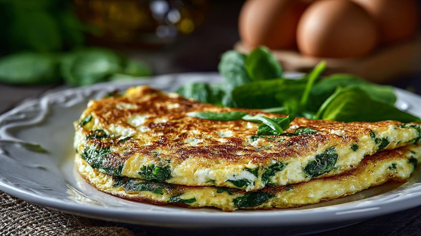 Rychlá špenátová omeleta s tvarohem a moukou bez chyb. Ingredience a poměry Rychlá špenátová omeleta s tvarohem a moukou bez chyb. Ingredience a poměry