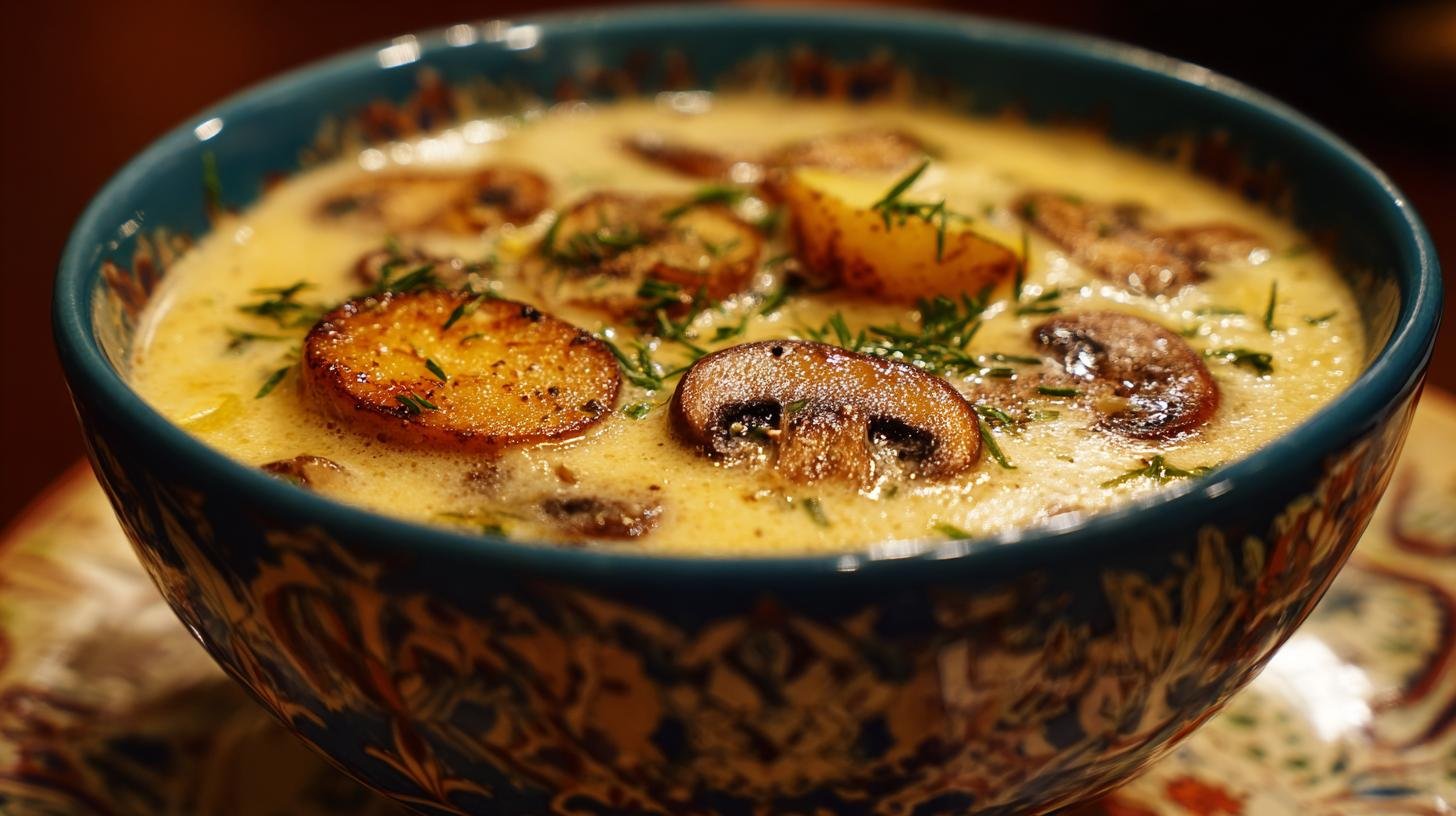 Bramboračka s houbami – tajemství silné chuti bez vývaru