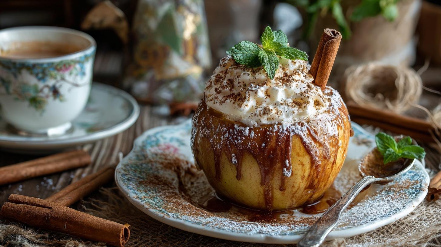 Pečené jablko se skořicí a tvarohem jako útulný večerní rituál. Rychlý postup a co potřebujete