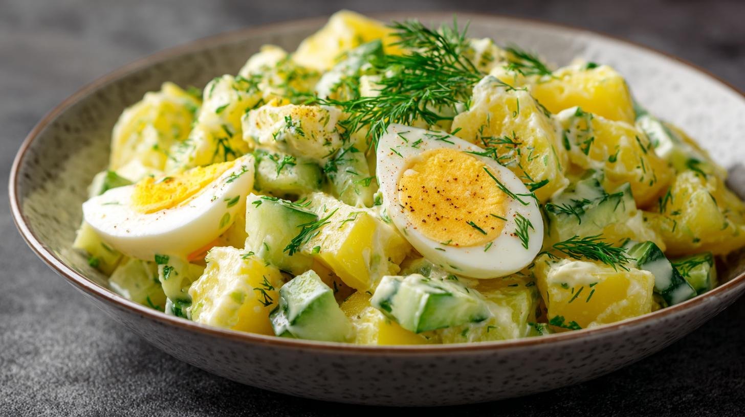 Rychlý bramborový salát s vejci a okurkou bez zmatků. Jak to udělat za 15 minut