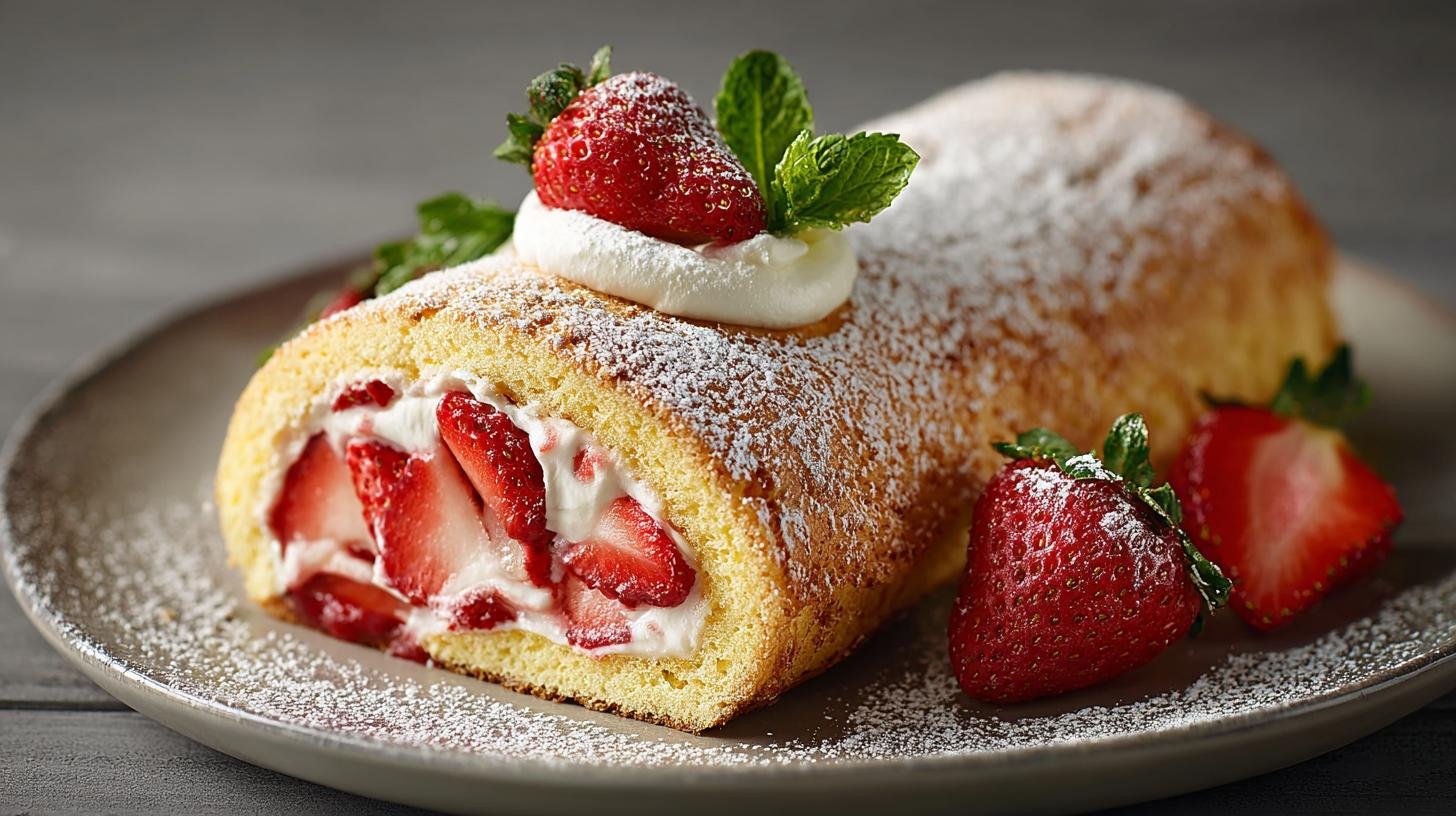 Piškotová roláda s jahodami – tajemství lehkého těsta. Co dělá těsto opravdu vzdušné