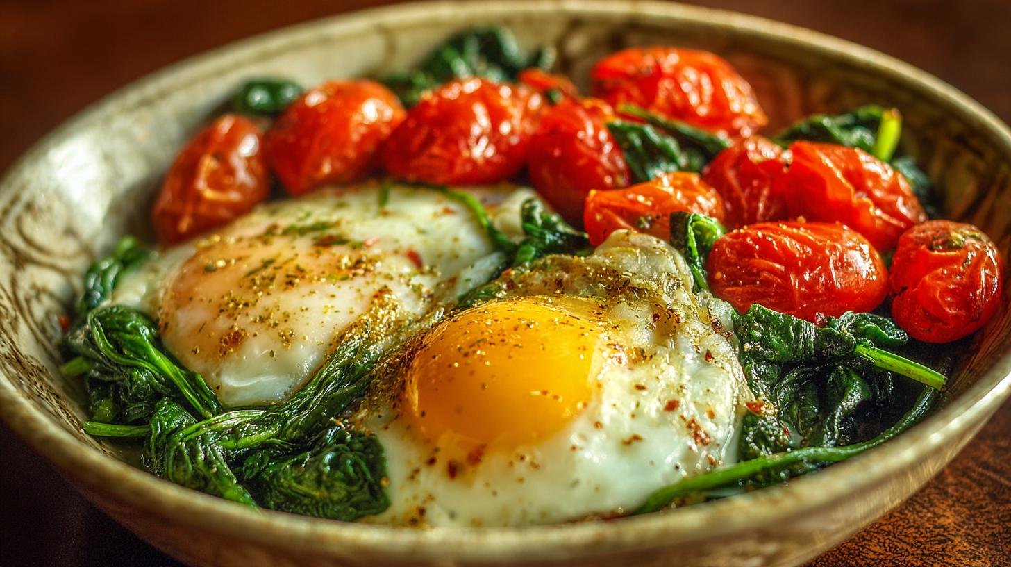 Špenát, vejce a rajčata – levná miska plná energie. Tajemství chuti a variace