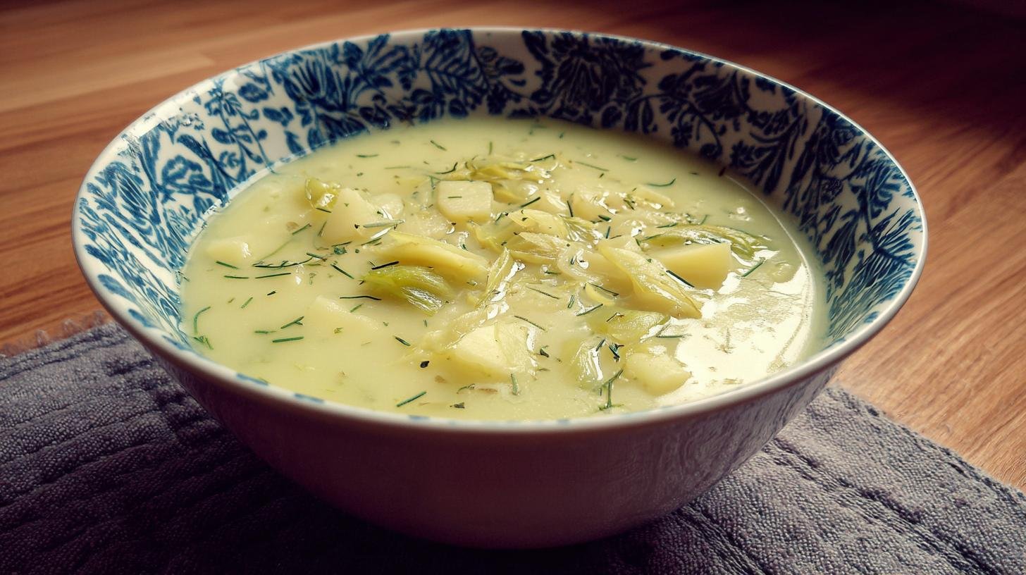 Pórková polévka s brambory a sýrem překvapivě krémová 7 Pórková polévka s brambory a sýrem překvapivě krémová