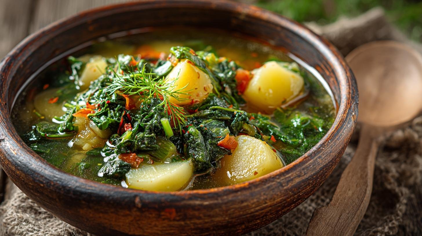 Rychlá zeleninová polévka se špenátem a bramborami pro každý den. Proč si ji oblíbit