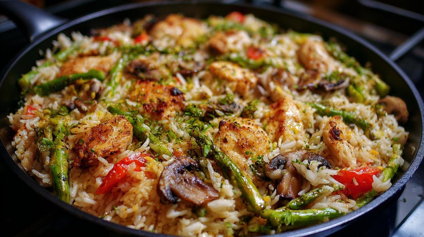 Večeře z jedné pánve: rýže, kuře a zelenina bez pečení. Proč to funguje a proč to budete milovat