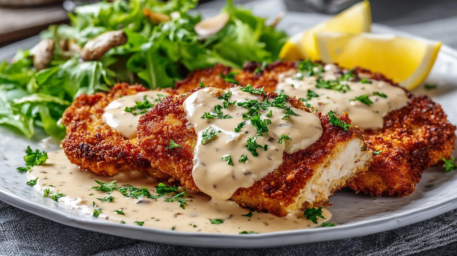 Rychlý kuřecí řízek se smetanovou omáčkou bez chyb