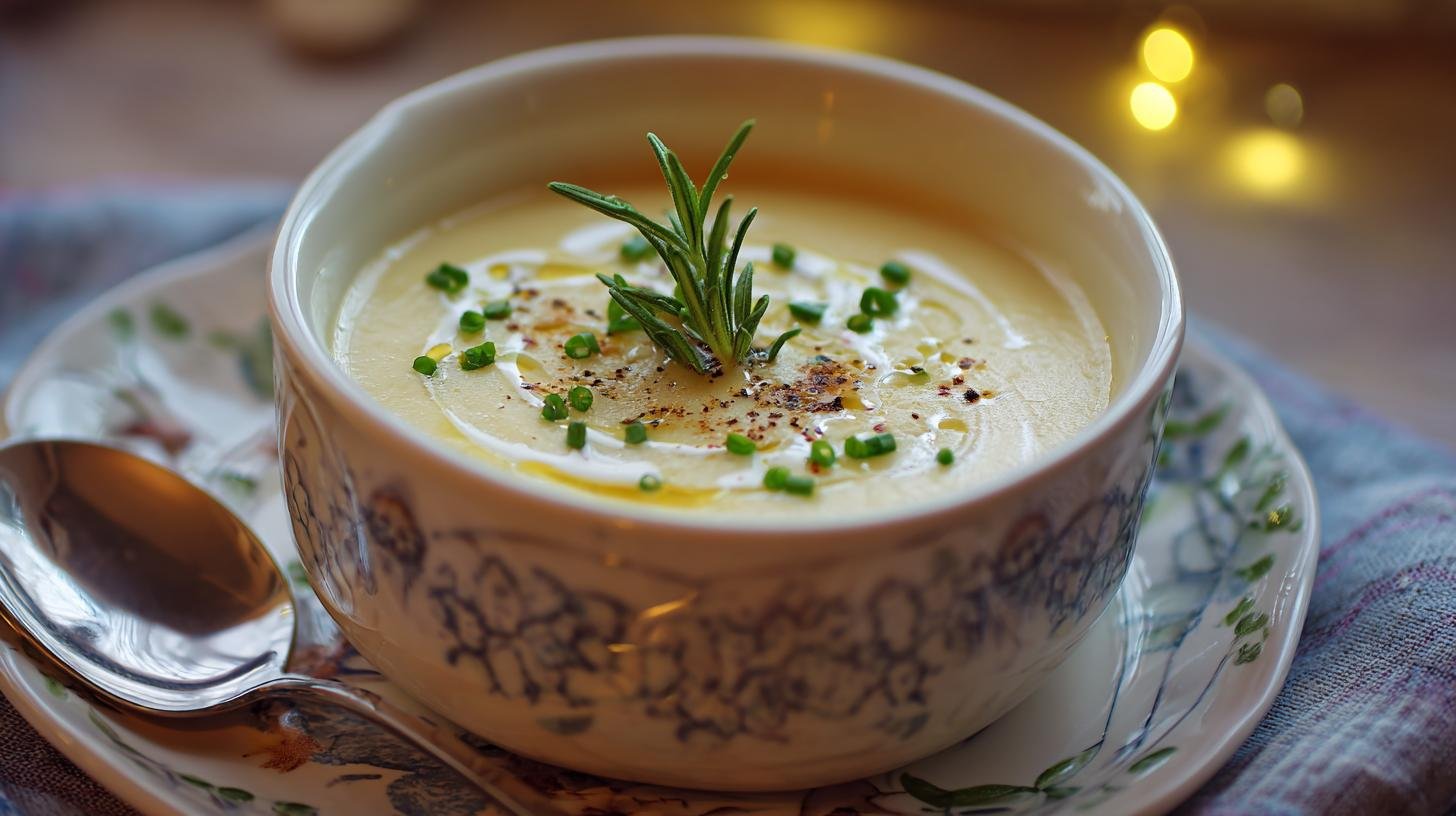 Krémová polévka z brambor, smetany a másla pro chladné večery. Rychlý a spolehlivý postup