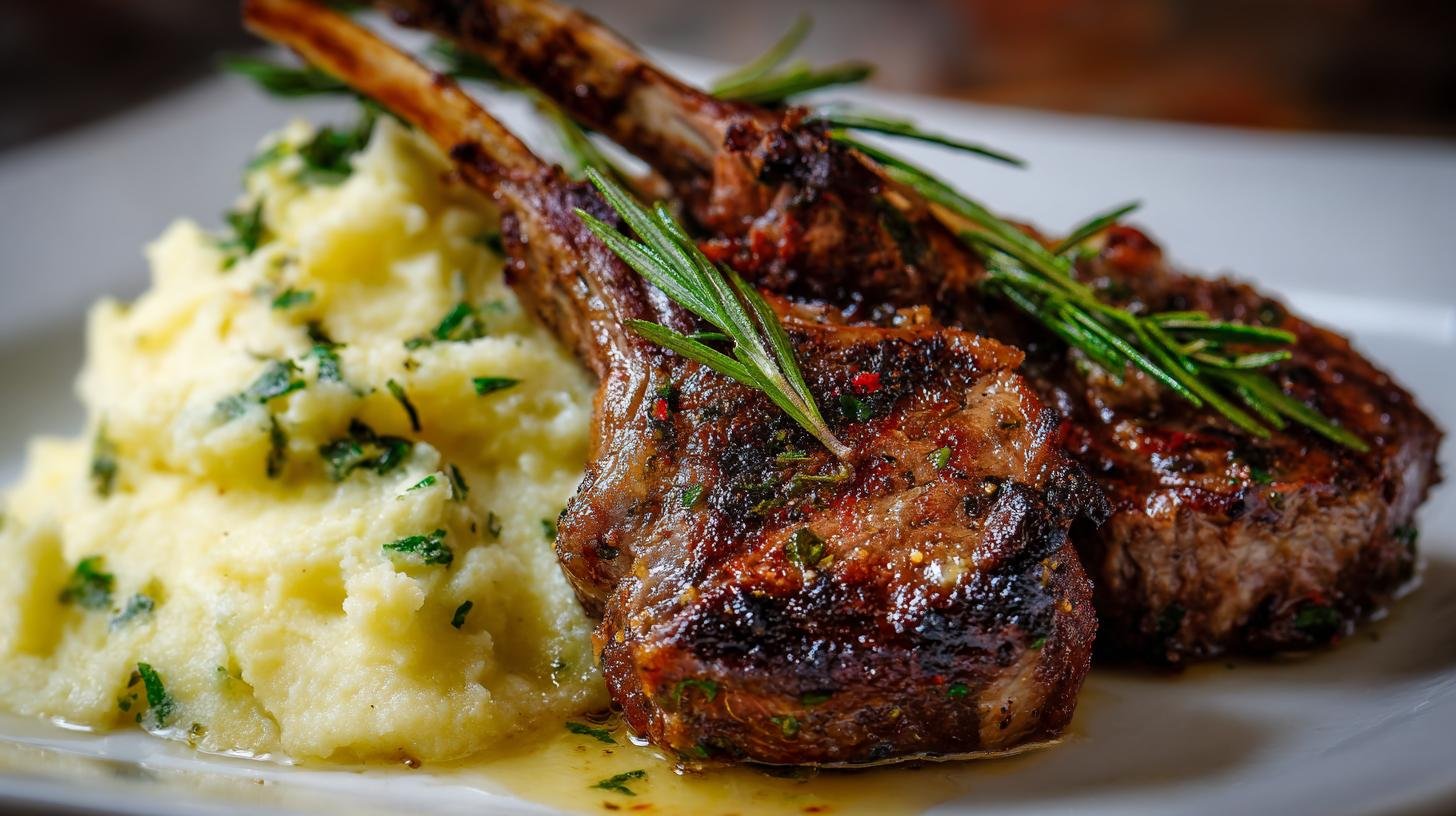 Jehněčí kotletky na rozmarýnu s bramborovým pyré. Tipy pro úsporu a servírování