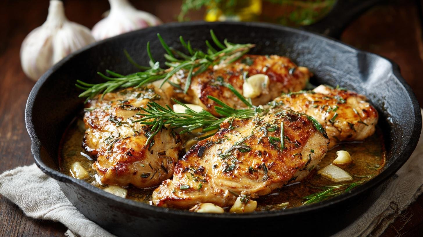 Kuřecí prsa s máslem, česnekem a bylinkami – rychlá varianta