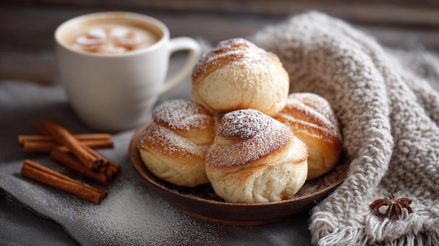 Nadýchané buchty s tvarohem, moukou a skořicí pro útulné ráno. Servírování, skladování a šetřící postupy
