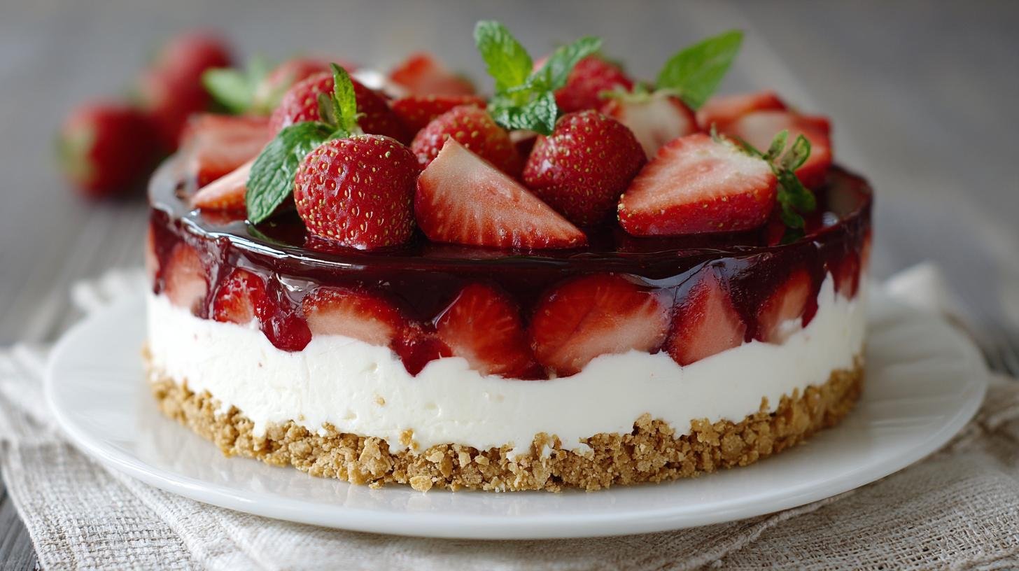 Nepečený dort s mascarpone a jahodami. Rady pro servírování a skladování