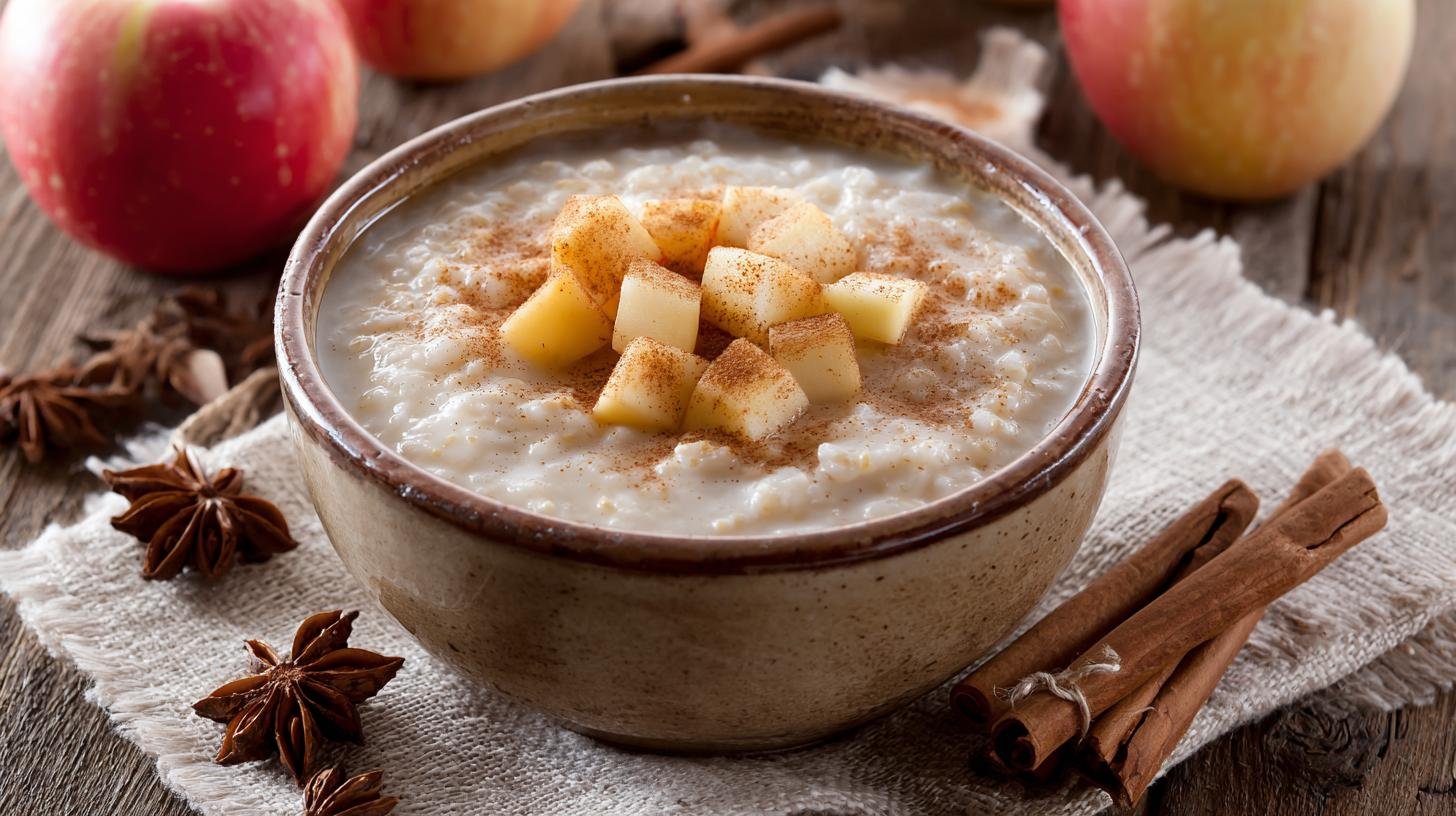 Rýžová kaše se skořicí a jablky hotová dřív než svaříte vodu. Postup krok za krokem