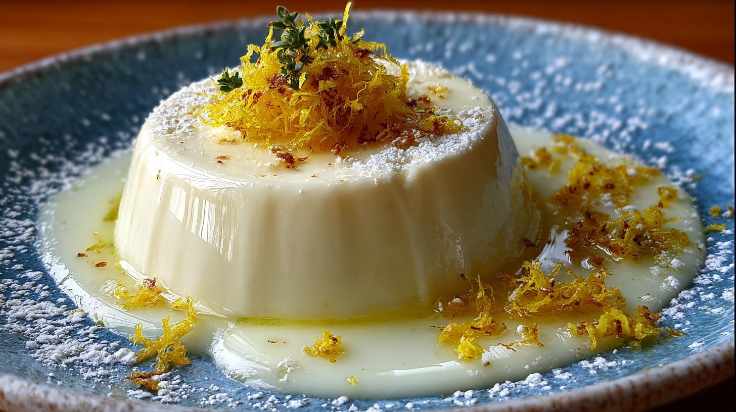 Pudink z mléka a škrobu s citronovou kůrou bez jediné hrudки