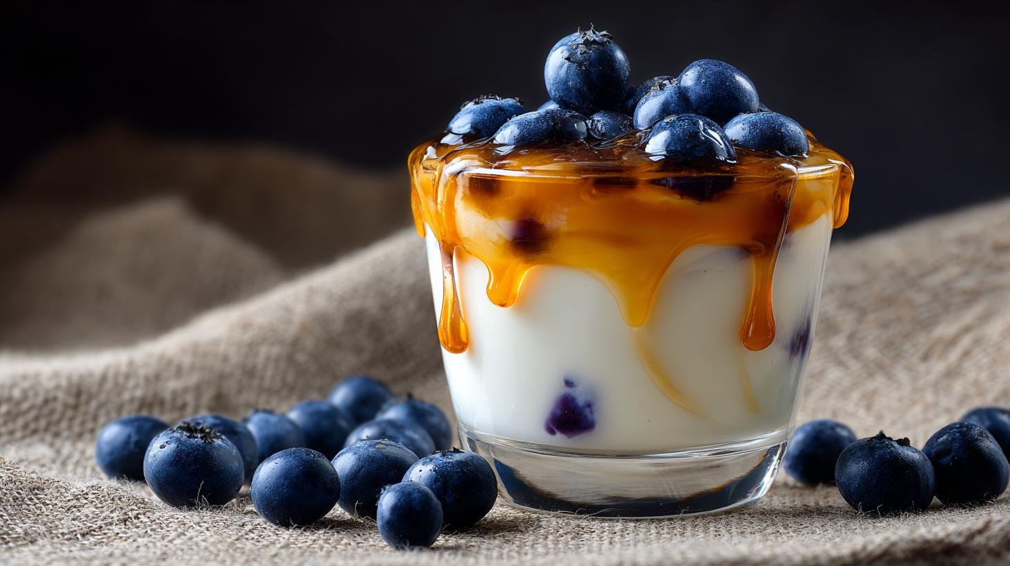 Jogurtový dezert: řecký jogurt, med a borůvky pro rychlou sladkost. Proč to funguje