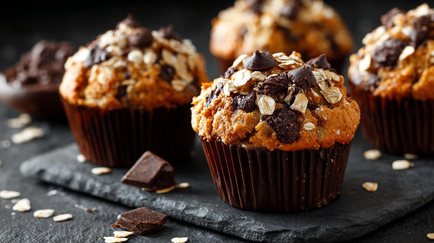 Domácí muffiny s ovesnými vločkami a čokoládou pro každou příležitost. Jednoduchý recept krok za krokem