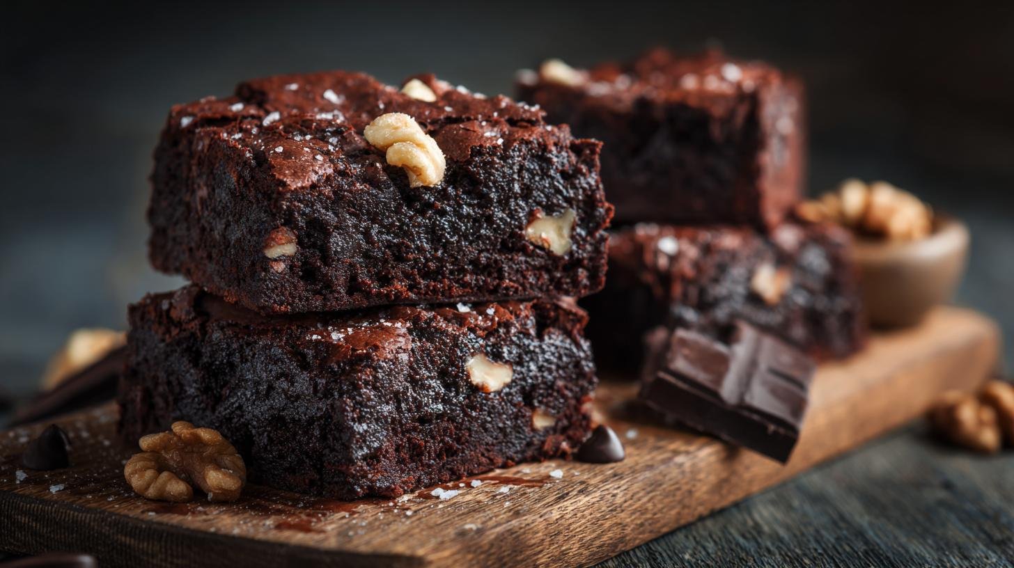 Čokoládové brownies s kakaem, ořechy a tmavou čokoládou. Servírování a skladování pro maximální užitek