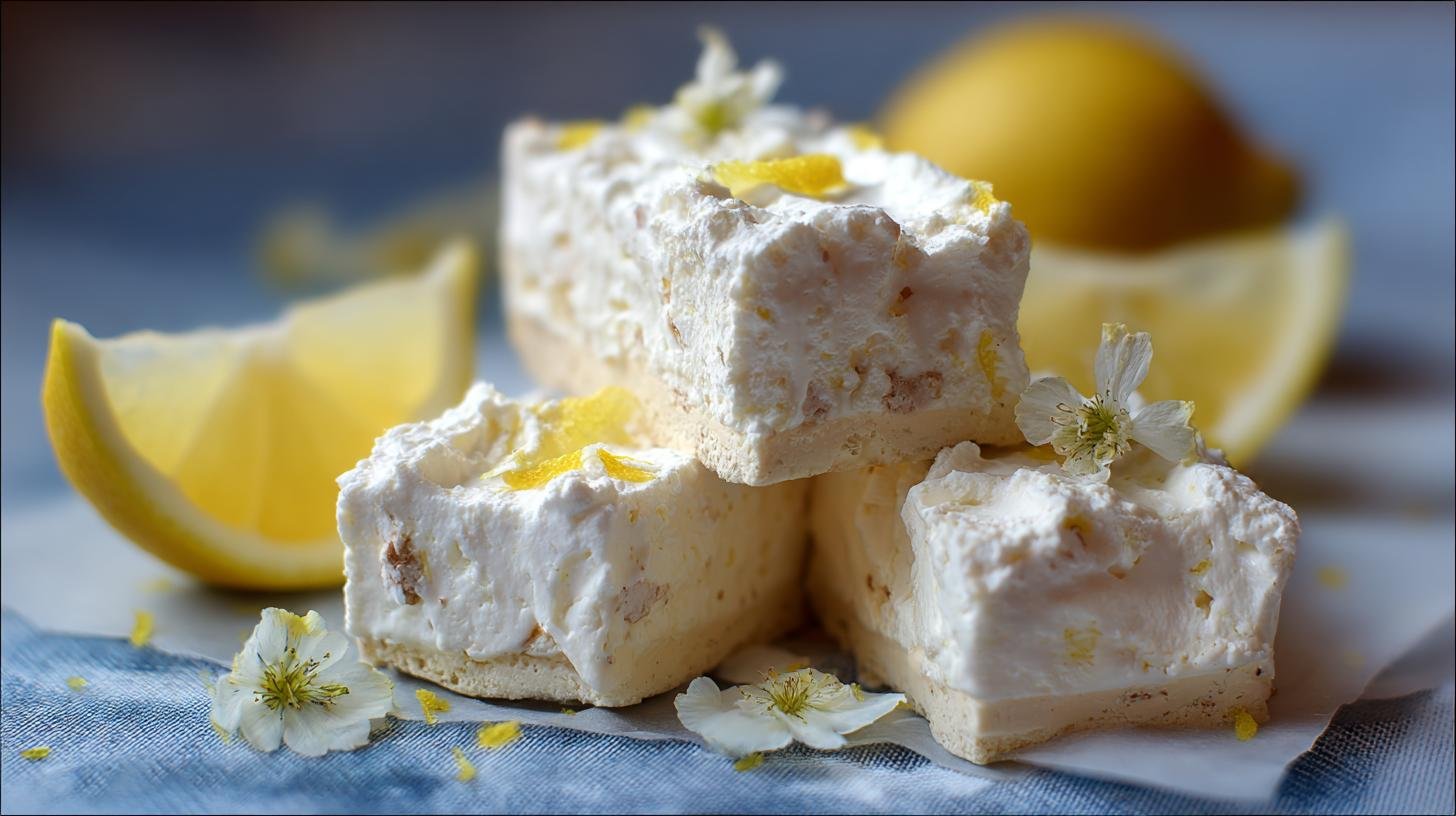 Krémové řezy z tvarohu, smetany a citronu pro jemný sladký večer