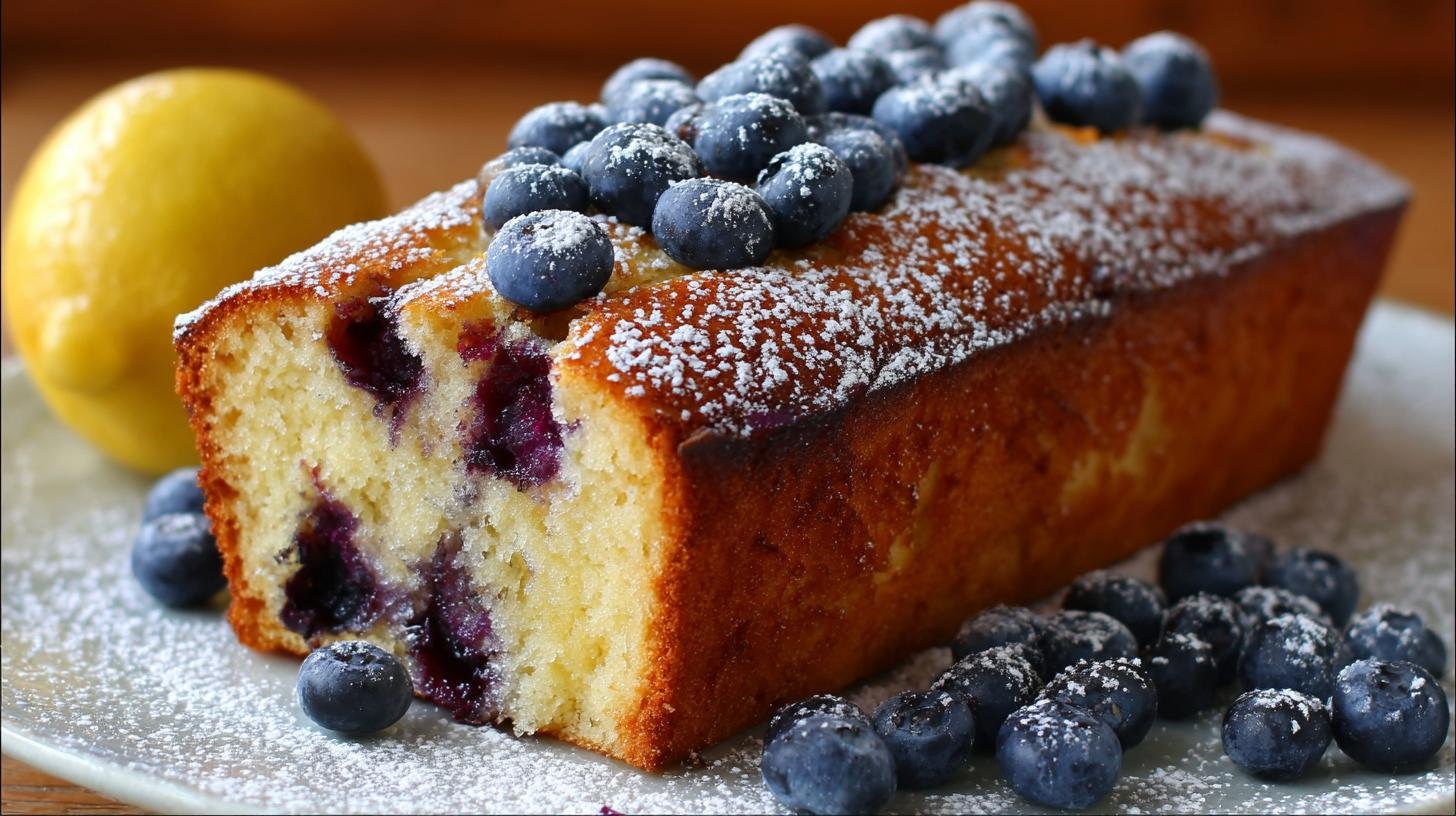 Jogurtový koláč s borůvkami, cukrem a citronem za pár minut. Rychlý postup krok za krokem