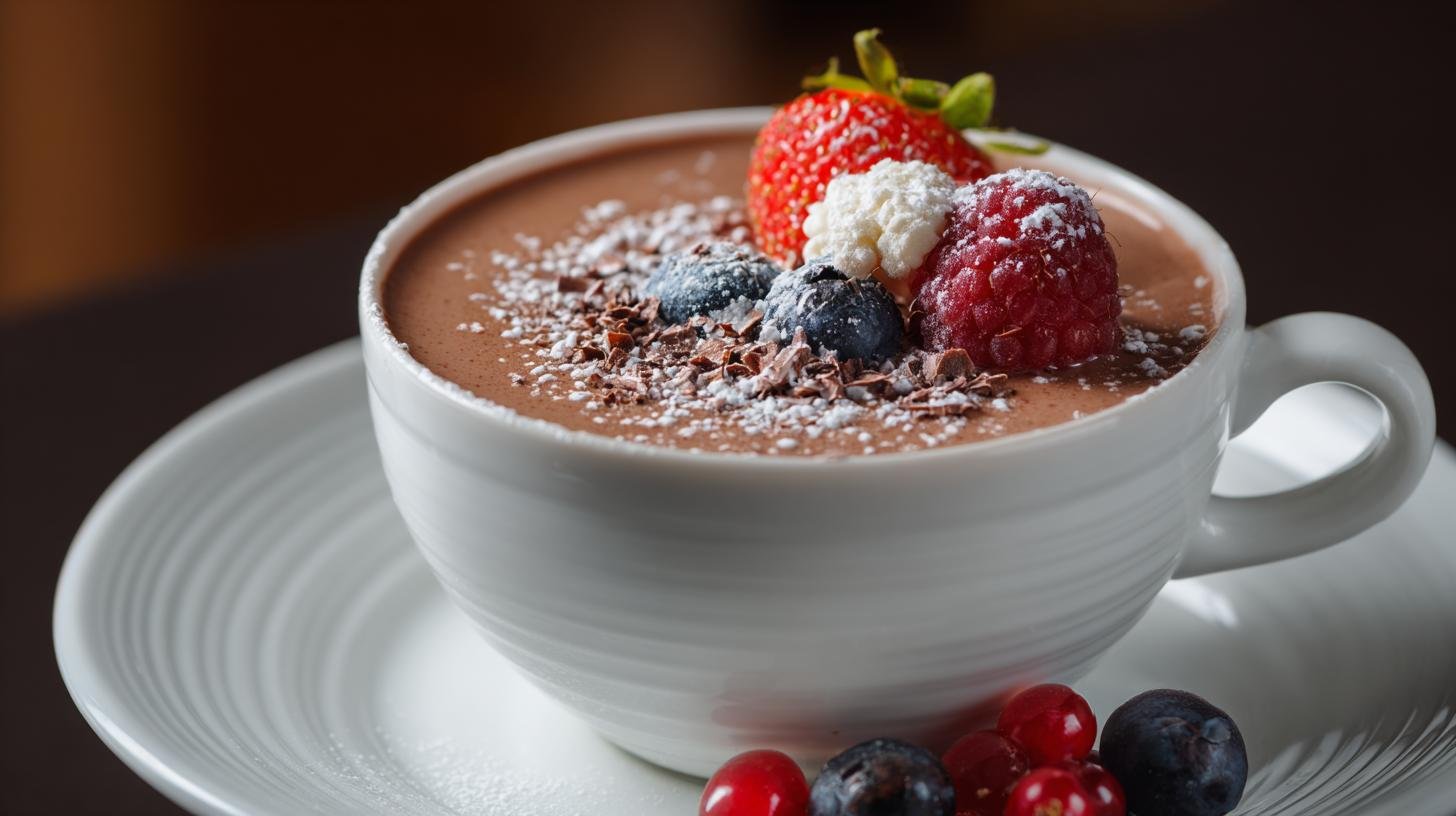 Kakaový smetanový pohár s jemnou ovocnou chutí pro večerní sladkost. Tipy, které šetří čas i peníze