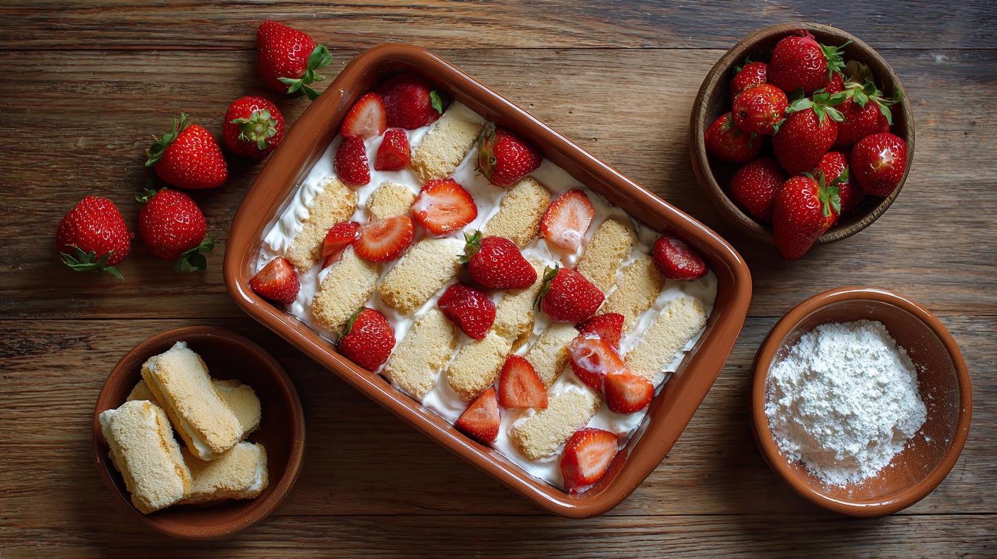 Nepečený dezert z piškotů, tvarohu a jahod pro líné dny. Co budete potřebovat