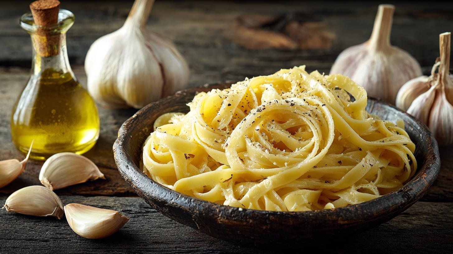 Tři ingredience, pět minut a hotovo: těstoviny s česnekem a olivovým olejem 1 Tři ingredience, pět minut a hotovo: těstoviny s česnekem a olivovým olejem