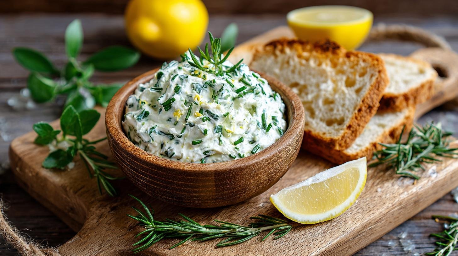 Tvarohová pomazánka s bylinkami a citronem pro lehkou svačinu. Rychlý recept