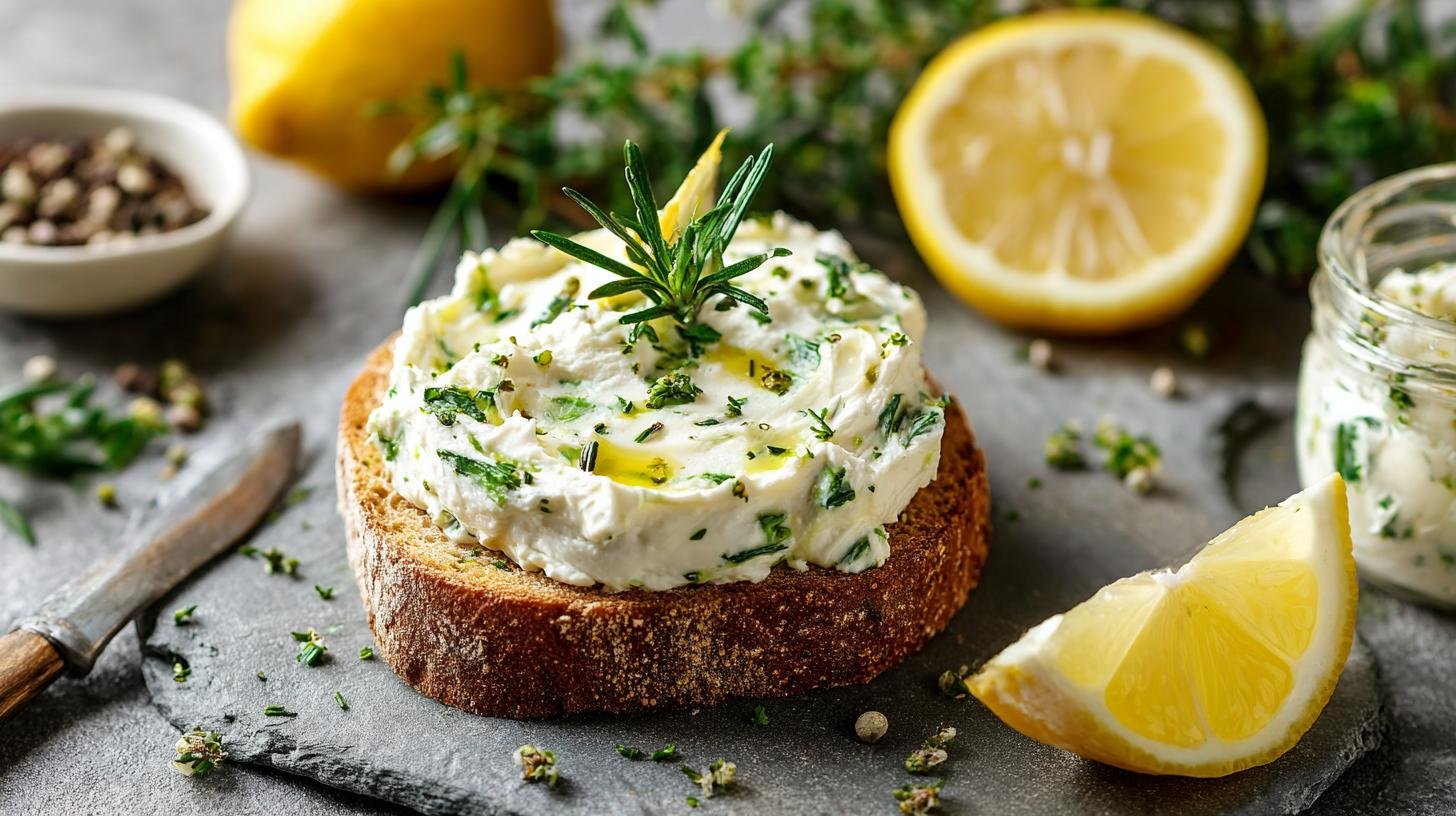 Tvarohová pomazánka s bylinkami a citronem pro lehkou svačinu. Tipy a variace