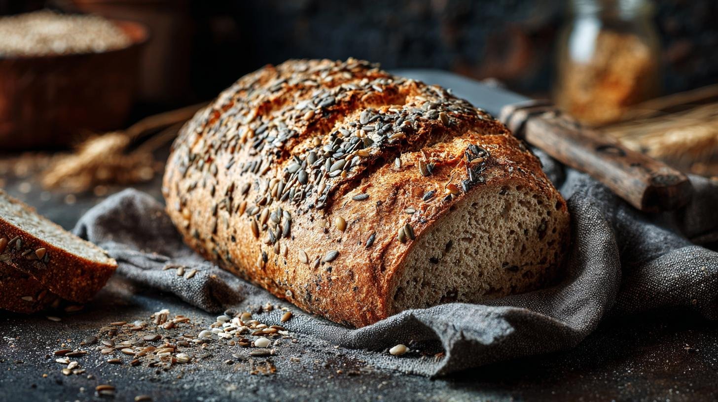 Celozrnný chléb s kefírem, semínky a medem krok za krokem. Postup pečení