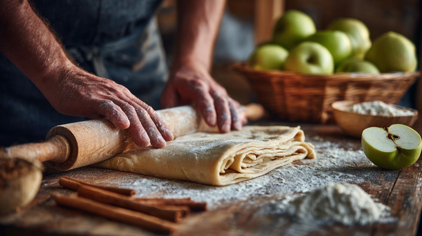 Domácí štrúdl s jablky a skořicí krok za krokem. Příprava těsta Domácí štrúdl s jablky a skořicí krok za krokem. Příprava těsta