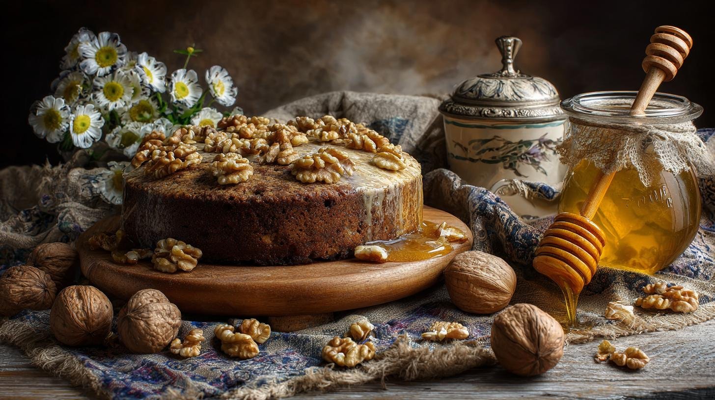 Vlašské ořechy a med — koláč, který voní jako podzim
