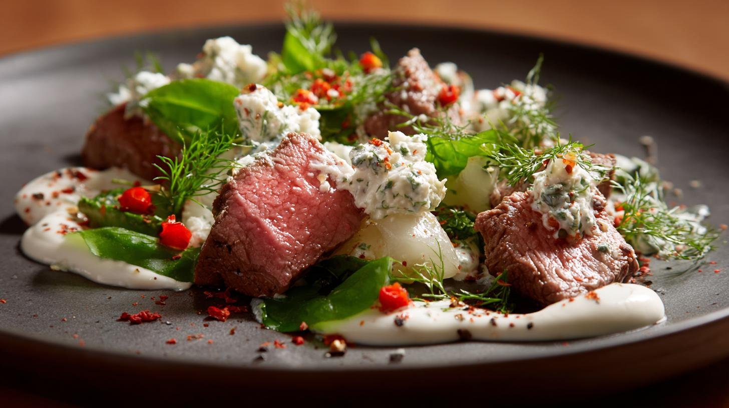 Křen, smetana, hovězí: jak upravit klasik pro moderní stůl. Moderní kombinace: bylinky, acidita a podařená prezentace