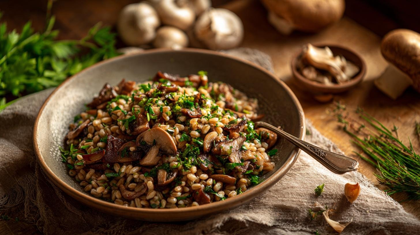 Houbový kuba s česnekem, kroupami a majoránkou. Ingredience a šikovné úsporné tipy