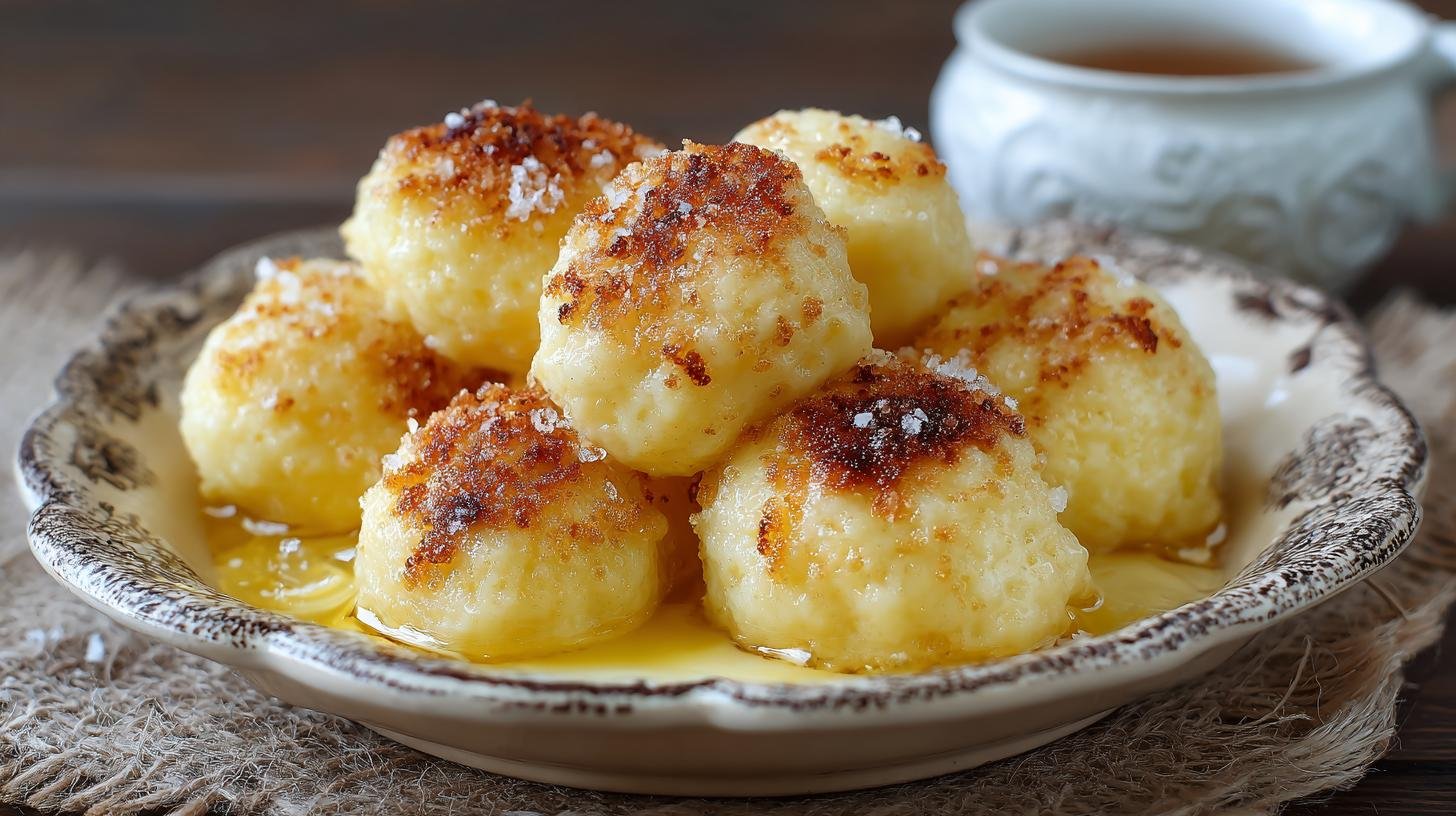 Tvarohové knedlíčky s máslem a cukrem jako sladká úleva. Recept v kostce