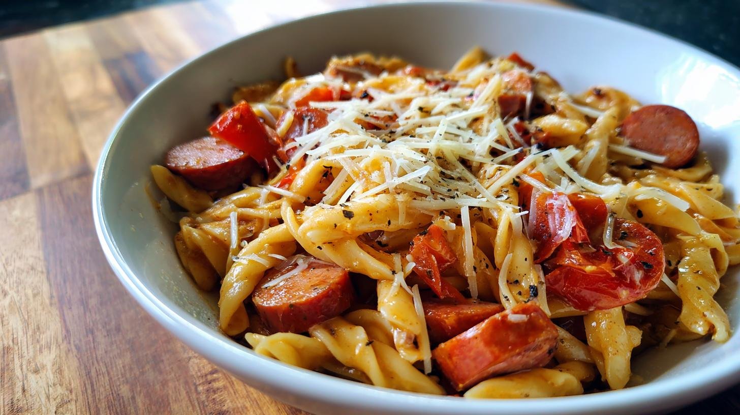 Pět ingrediencí oběd: těstoviny, chorizo a parmazán bez starostí